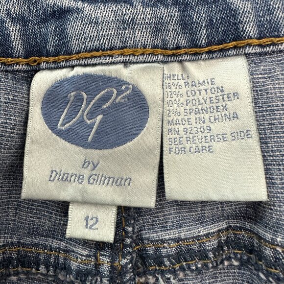 DG2 by Diane Gilman Bootcut Women's size 12 Medium Wash Blue Denim Jeans - Picture 3 of 4